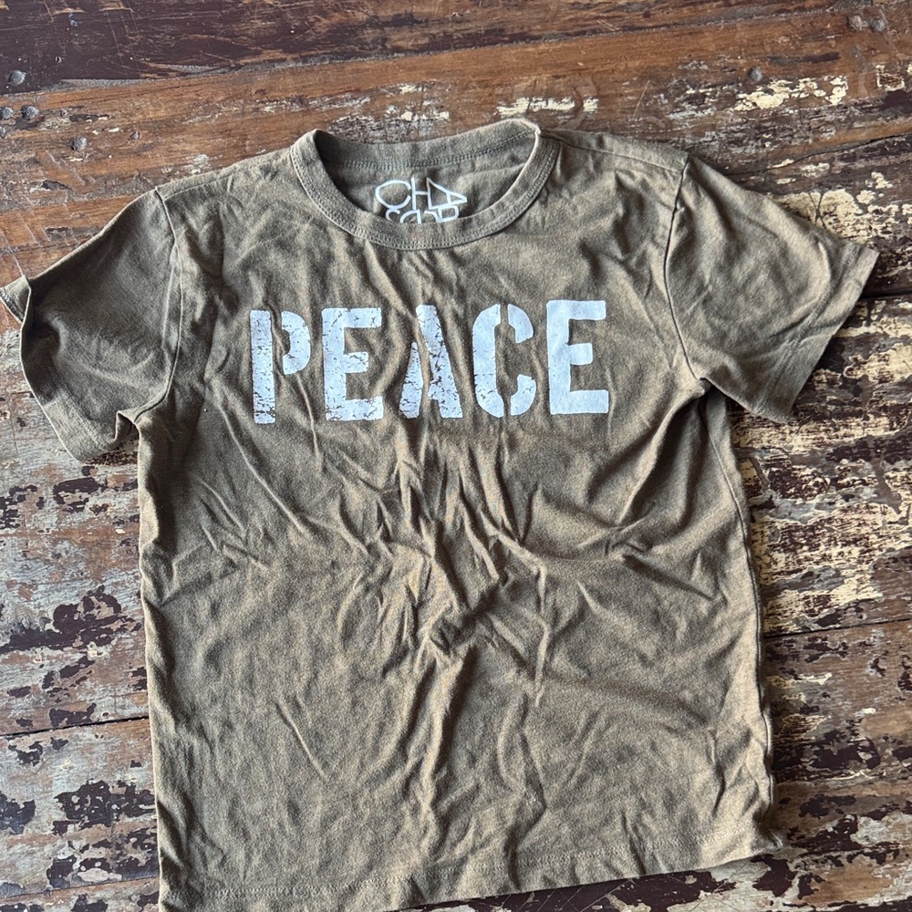 Chaser Kids T-Shirt - Olive Peace Graphic